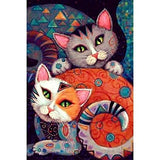Diamond Painting Kits for Adults 5D DIY Full Drill Crystal Rhinestone Embroidery Arts Craft Wall Decor Two Special Cats 11.8 × 15.7in 1 Pack by SAROW