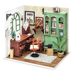 Rolife DIY Wooden Dollhouse Kit with Miniature Furniture,Model Building Kits with Accessories and LED, for Kids(Jimmy's Studio)