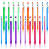 Non-Sharpening Pencils HB Translucent Pencil Stacking Point Pencils for Kids Stackable Pencil with Matching Eraser for Taking Notes, Writing, Drawing, 5 Colors (50)