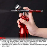 TINGPO Airbrush Set, Rechargeable Handheld Mini Air Compressor Spray Gun Ink Cup Wireless Airbrush Gun for MakeupTattoo Nail Art Face Paint Cake Deraction Coloring Model