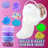 Slime Kit for Girls Boys 4-12,Foam Slime, Candy Confetti Slime, Fish Bean Slime, Crystal Slime, Glow in The Dark Slime, Best Girl Birthday Gift Ideas Party Favors for Kids