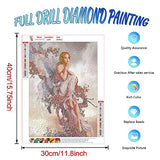 DIY 5D Diamond Painting by Numbers Kit for Adults,16"X12" Fairy Nymph Romantic Paintings Crystal Rhinestone Diamond Embroidery Full Drill Cross Stitch Kit Pictures Arts Craft