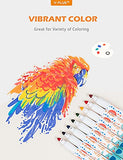 YPLUS Washable Markers for Kids, 24 Colors Fabric Markers Bulk for Coloring, School Art Suppliers, Non Toxic Markers for Ages 4-8