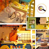 WYD Combination Villa Model Kit DIY Assembling Miniature Dollhouse Kit LED Lamp Furniture Kit Detachable Combined House Gift