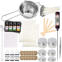 EWONICE Complete DIY Candle Making Kit Supplies Including Melting Pot, Wax, Wicks, Tins, Candle Wicks Holder etc.