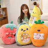 Cute Throw Pillow Stuffed Banana Toys Removable Fluffy Creative Gifts for Teens Girls Kids