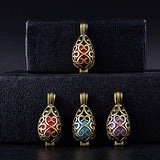 10 Pcs Antique Brass Diffuser Locket Aromatherapy Essential Oil Bangle Cage Lockets for DIY Jewelry