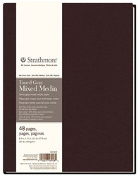 Strathmore (469-408 400 Series Hardbound Mixed Media Art Journal, 8.5"x11", Toned Gray, 24 Sheets