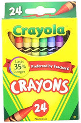 Crayola Box of Crayons Non-Toxic Color Coloring School Supplies, 24 Count, 3 Pack (52-0024-3.2)