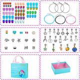 Ckeshop Goldie, Jewelry Making Kit, DIY Charm Bracelet Making kit with Beads, Unicorn and Mermaid Pendants, for Girls 5-13, Birthday and Special Occasion Gifts.