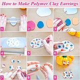 310Pcs Polymer Clay Earring Making Kit Include 36Colors Clay, 22Shapes Clay Earring Cutters Molds, Stencil, Rollers, Jewelry Pliers, Earring Hooks Accessories for Polymer Clay Earrings Making Supplies