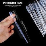 Teenitor 2ML Plastic Transfer Pipettes Eye Dropper Pack of 200 - Essential Oils Pipettes Dropper Makeup Tool