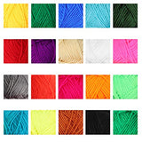Kurelle 100% Acrylic Knitting Crochet Yarn Skeins in Assorted Colors (20 Pack) - 25g Size Bonbons - 40m/43.74 Yards - Wool Perfect for Colourful Handcrafts and Mini Multicoloured Weaving Projects