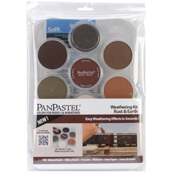 Colorfin PanPastel Ultra Soft Artist Pastel Set, 9ml, Weathering, Rust/Earth, 7-Pack