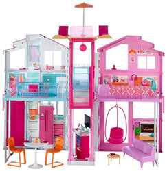 Barbie 3-Story House with Pop-Up Umbrella