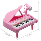 Amy&Benton Toddler Piano Toy Keyboard Pink for Girls Birthday Gift 1 2 3 4 Years Old Kids 24 Keys Multifunctional Toy Piano