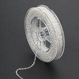 33 Feet 2 MM Silver Plated Brass Cable Chain Link Spool Bulk for Jewelry Making