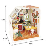 Rolife Miniature Dollhouse Kit, 1:24 Scale DIY Wooden Kitchen Mini House Furniture, Best Gift for Friends Lovers Family, Home Decor