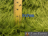Faux Fur Long Pile Curly Fabric ALPACA LODEN GREEN / 60" Wide / Sold by the Yard