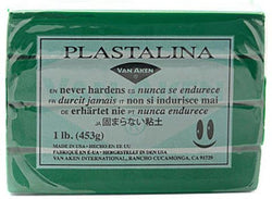 Van Aken Plastalina Modeling Clay (Green) - 1 Lb. Bar