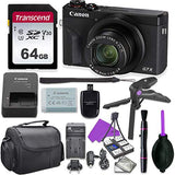 Canon PowerShot G7 X Mark III Point & Shoot Digital Camera Bundle w/Tripod Hand Grip, 64GB U3 SD Memory, Case and More