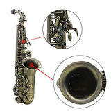 ammoon Antique Finish Bend Eb E-flat Alto Saxophone Sax Shell Key Carve Pattern with Case Gloves Cleaning Cloth Straps Brush (Style 1)