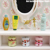 Odoria 1:12 Miniature Toilet Paper Rolls Shampoo Perfume Bottle Dollhouse Bathroom Furniture Accessories
