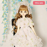 N N Doll Clothes 1/4 Pure Rural Wind Dress Thin Skirts for Minifee Or MN Body YF4-101 Doll Accessories Luodoll YF4-492 4points Minifee Body