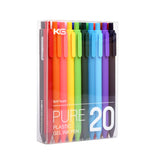 KACO Retractable Gel ink Pens, Extra Fine Point Pencils(0.5 mm)-20 Pack, Assorted Colors Inks for Adult Coloring Books Craft Doodling