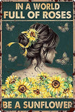 NAIMOER Inspirational Diamond Painting Kits for Adults - Diamond Painting Hippie Girl, 5D Diamond Painting Sunflowers Diamond Art Full Drill Painting Kits Diamond Dots Picture for Home Decor 30x40cm