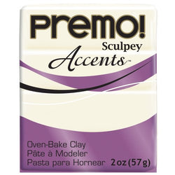 Premo Sculpey Polymer Clay 2 Ounces-White Translucent