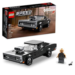 LEGO Speed Champions Fast & Furious 1970 Dodge Charger R/T 76912 Toy Car Building Set for Kids, Boys, and Girls Ages 8+; Collectible Model Including a Dominic Toretto Minifigure (345 Pieces)