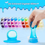 DIY Slime Kit for Girls Boys, Ohuhu 32 Pack Clay & Slime Making Kit Toys with 24 Crystal Slime, 8 Light Clay, 5 Empty Containers, Super Soft and Non-Sticky, Party Favors for Boys and Girls