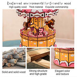 Spilay DIY Dollhouse 3D Puzzle Music Box,Handmade Miniature Wooden Furniture Kit to Build Rotating Crafts Creative Figure Model Best Birthday for Child and Lover Friend