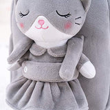 Lazada Kids Backpack Toddler Backpacks Stuffed Animal Cat Toys Small Backpack Gray 9.5"