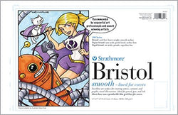 Strathmore STR-25-611 24 Sheet Smooth Line Bristol Pad, 11 by 17"