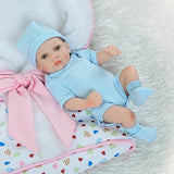Funny House 10inch26cm Real Life Like Full Silicone Body Reborn Baby Doll Twins Realistic Newborn Dolls Girl and Boy for Baby Anatomically Correct Birthday or Xmas Gift