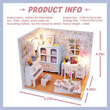 WADILE DIY Miniature Dollhouse Kit, DIY House Kit with Dust Proof and Music Movement, Best Gift for Adults and Teens Over 14 Years Old