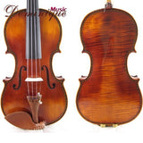 D Z Strad Violin with Dominant strings – Model 601F – Double Purfling with Dot-and-Diamond Inlay