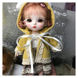 Camplab ·CAMPLAB· 17CM Handmade BJD Makeup Dolls Accessories Fashion Clothes 1/8 Mini Movable Joint Cute Dolls for Girls Child Birthday Gifts Toy Girl Gift Window Decoration Cute Big Eye Doll