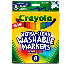 Crayola Washable Markers, Classic Colors 8 ea
