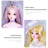 1/3 BJD Doll Full Set 60Cm 23 Inch Ball Mechanical Jointed SD Doll DIY Toys with All Clothes Shoes Wig Hair Makeup Surprise Gift