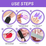 Gel Nail Polish Remover Tools, 20pcs Fingernail &Toenail Clips 114Pcs Nail Pads 5pcs 100/180 Grits Nail Files 400/4000 Grits Nail Buffer Nail Scraper for Dip Powder NailBy Teenitor