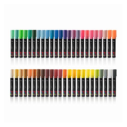 Jumpoff Jo - 48 Pack Liquid Chalk Markers - Neon Metallic and White Included