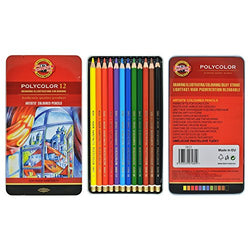 Koh-I-Noor 12 Professional Polycolor Pencils , Drawing, Sketching & Illustration