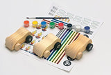 Creativity for Kids Fast Car Race Cars Craft Kit - Paint and Decorate 3 Wooden Cars