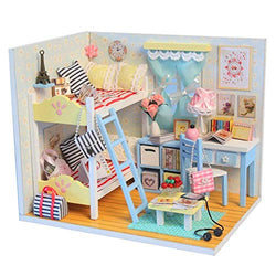 Kisoy Romantic and Cute Dollhouse Miniature DIY House Kit Creative Room Perfect DIY Gift for Friends,Lovers and Families(Dancing Youth) Plus Dust Proof Cover, Musi Movement and Lights