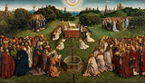 Berkin Arts Jan Van Eyck Giclee Print On Canvas-Famous Paintings Fine Art Poster-Reproduction Wall Decor(The Ghent Altarpiece Adoration The Mystic Lamb) Large Size 31.4 x 18inches