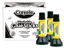 Crayola; Washable Glue Sticks; Art Tools; 12 ct.; Great for Classroom Projects