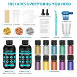 Epoxy Resin Kit for Beginners - Crystal Clear Resin & Hardener for Jewelry Crafts, Food Safe, Self Leveling with Pigments, Mica Powder, Foil Flakes, Casting & Coating for DIY Resin Coasters 16 FL.OZ